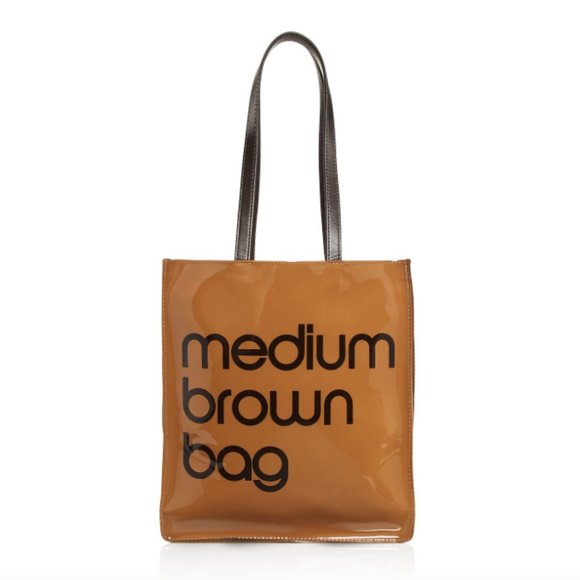 Bloomingdale's Handbags - Bloomingdale's Signature Medium Brown Bag Shopper Tote